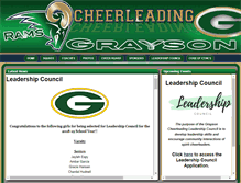Tablet Screenshot of graysoncheerleading.net